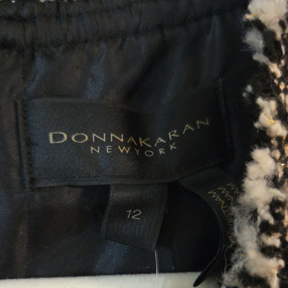 Donna Karan Monochrome Checkered Midi Dress - Picture 4 of 6